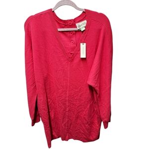 New Anthropologie women's mulberry v-neck tunic sweater size Medium